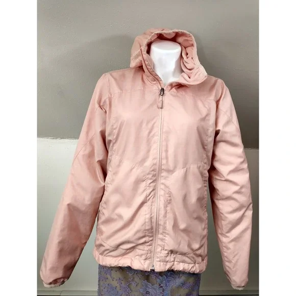 The North Face Womens WindWall CozyFleece Lined Hooded Jacket Peachy Pink Medium - Picture 4 of 16